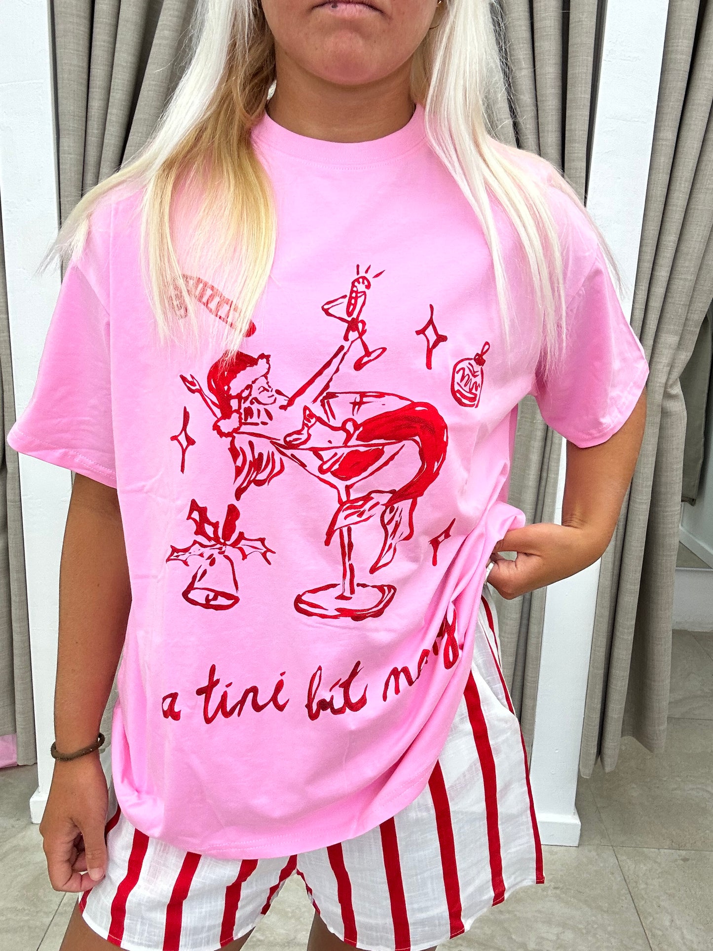 Pink Tini Bit Merry Set Cotton - Shorts By Frankie