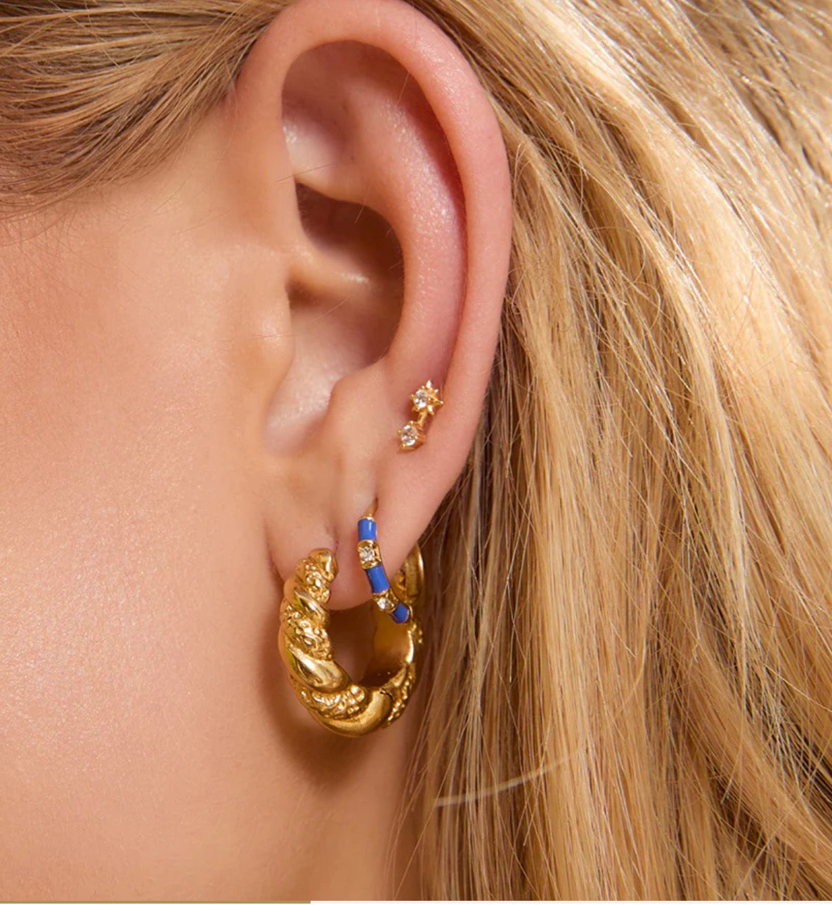 Papaya Enamel Huggies Blueberry - Arms of Eve