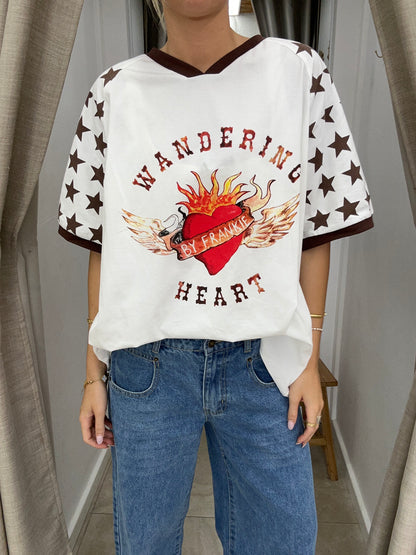 Brown Wandering Heart Tee - By Frankie