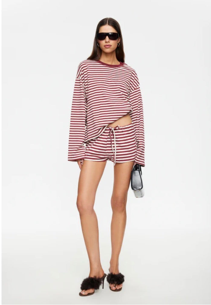Bloom Long Sleeve Wine Stripe - Lioness