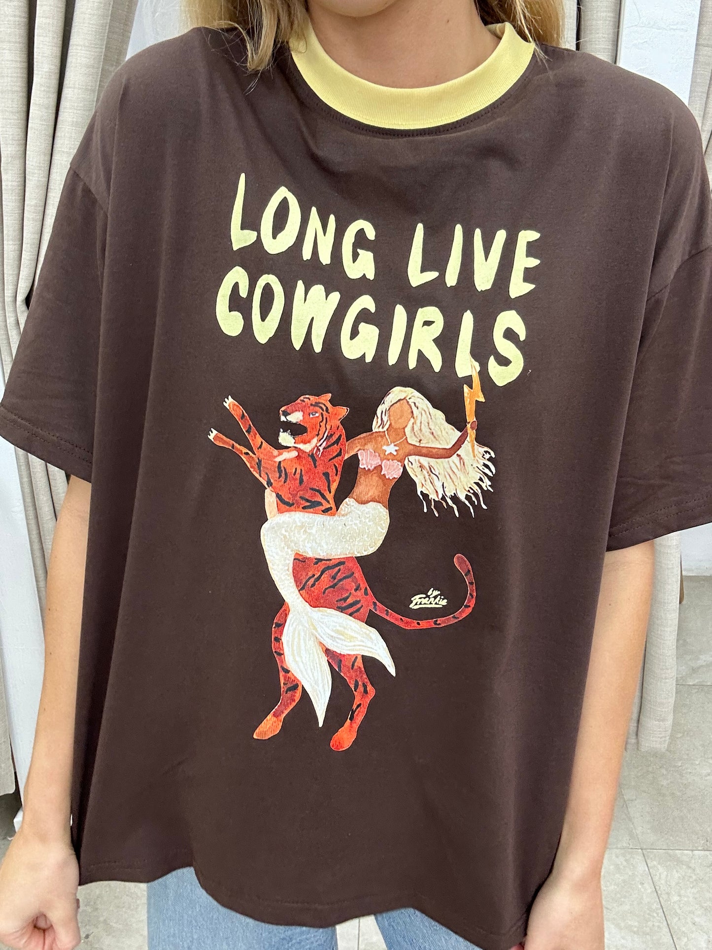 Choc Long Live Cowgirls Tee - By Frankie