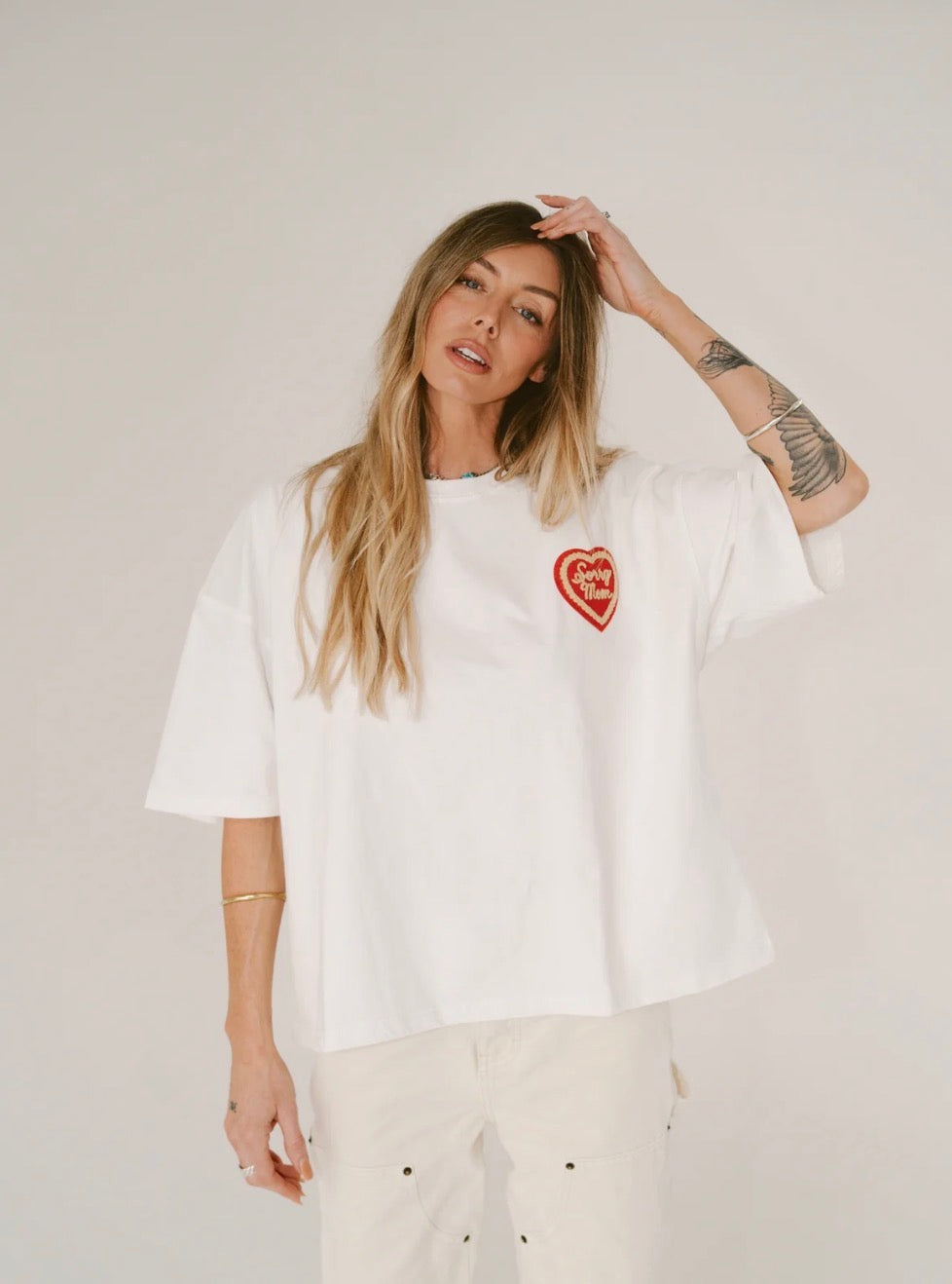 White Sorry Mom Tee - Happy Little Mother