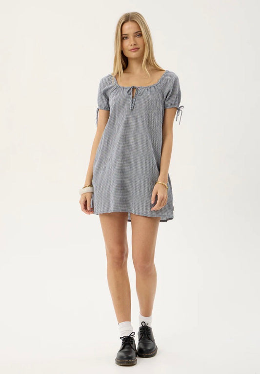 Lenni - Mini Dress - Indy Navy Check