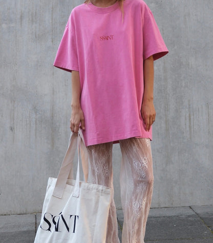 No Vacancy Tee Pink Acid Wash - SSAINT OS