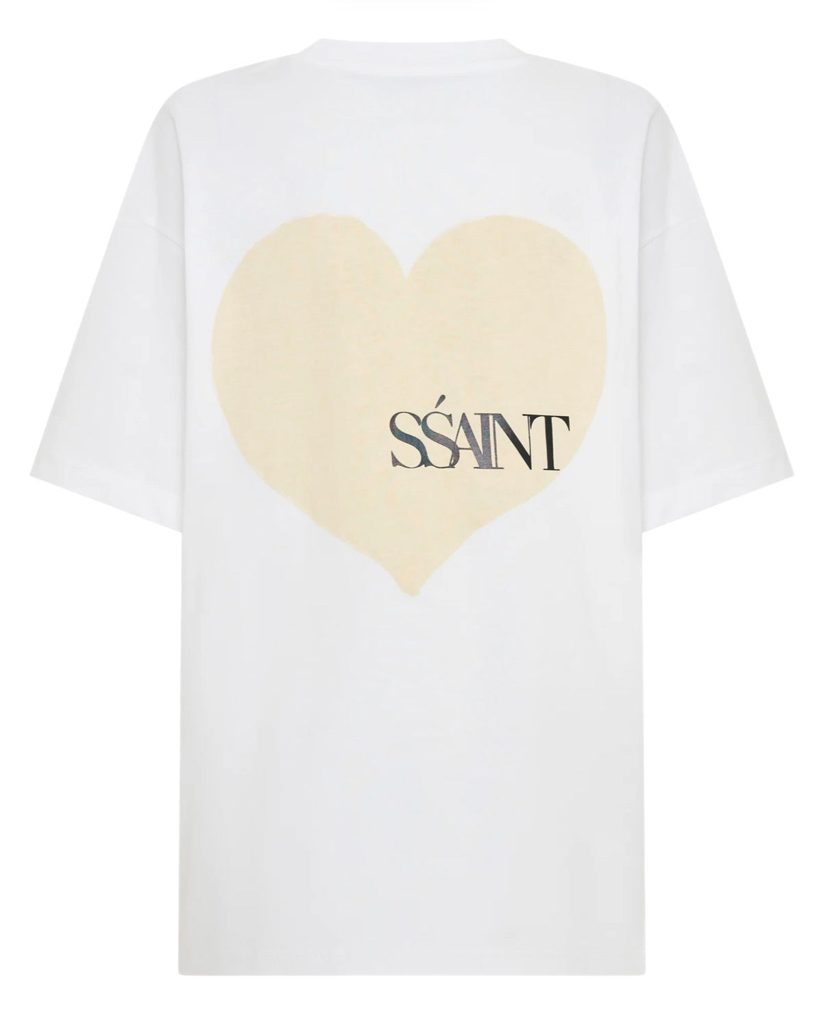 SSAINT Heart Tee Cream & White OS