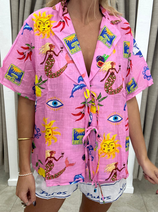 Greek Island Tie Set - Top By Frankie