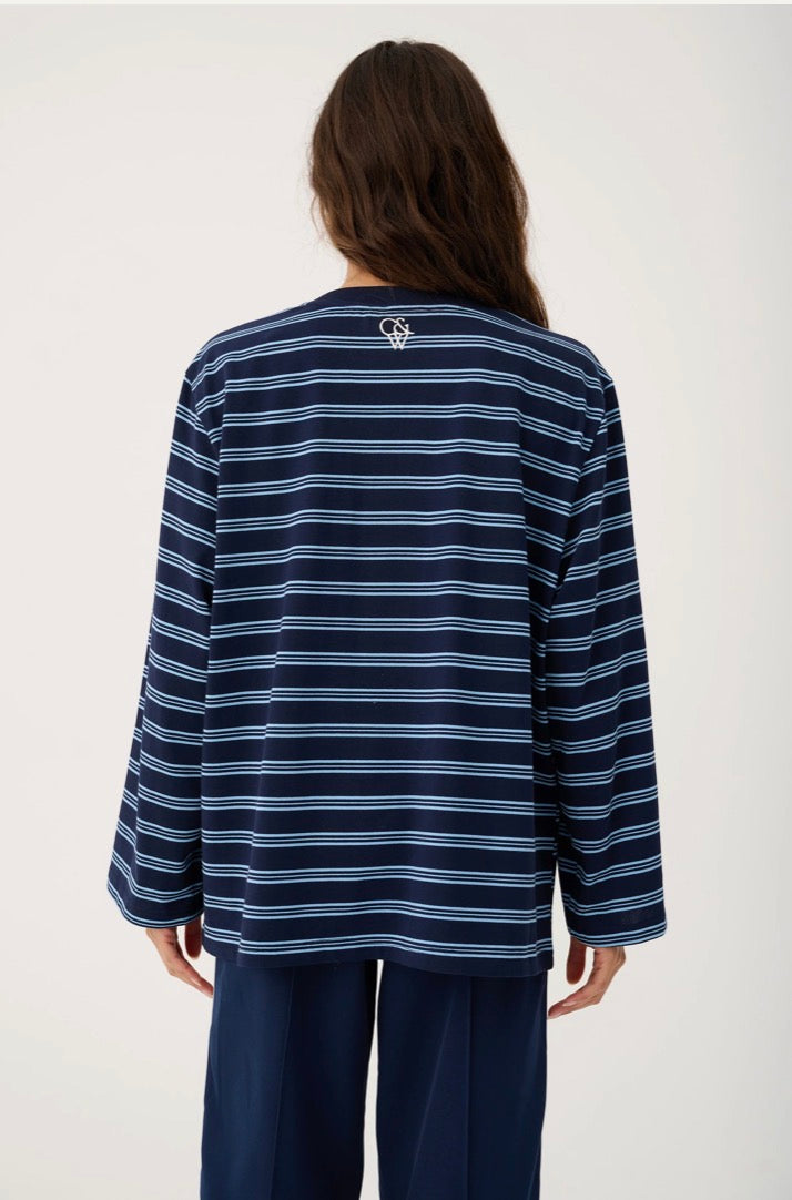 Harley Long Sleeve Navy Stripe - Cartel & Willow