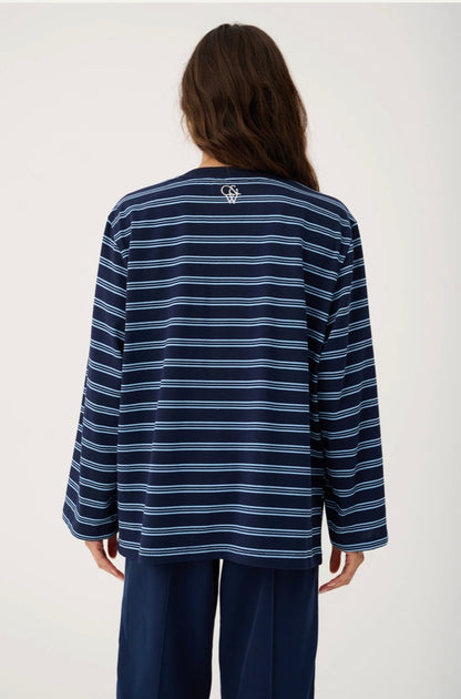 Harley Long Sleeve Navy Stripe - Cartel & Willow