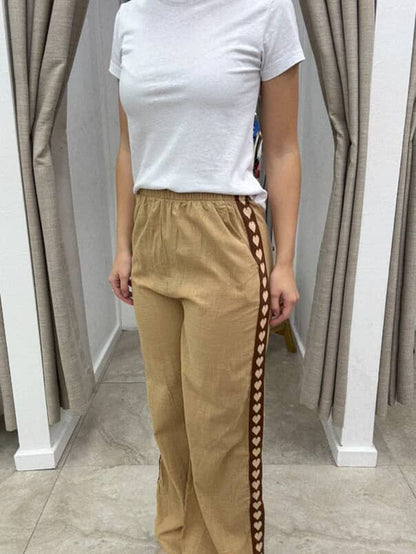 Choc Heart Racing Cotton Pant By Frankie