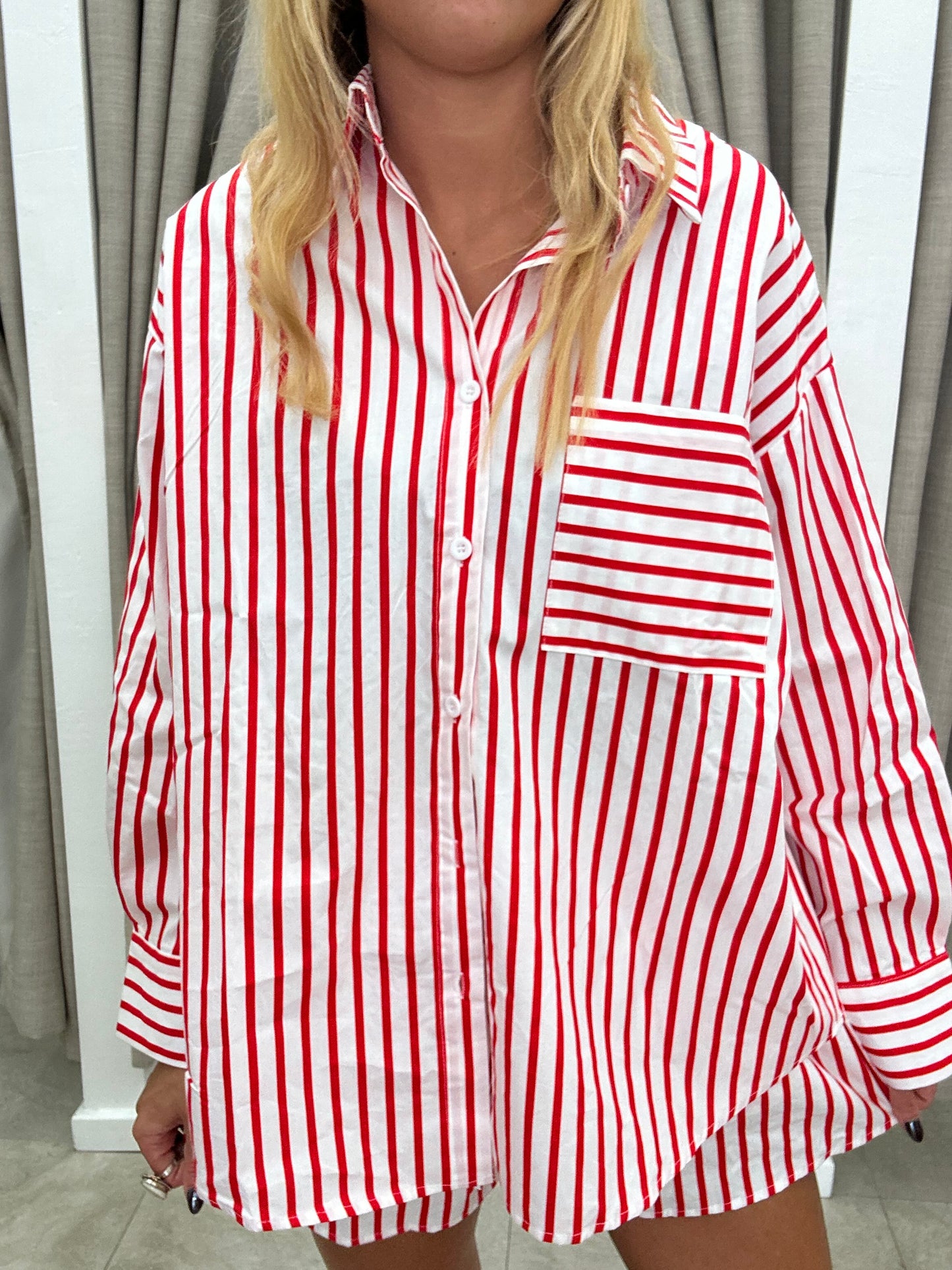 Red Stripe Candy Cane Set - Shirt By Frankie