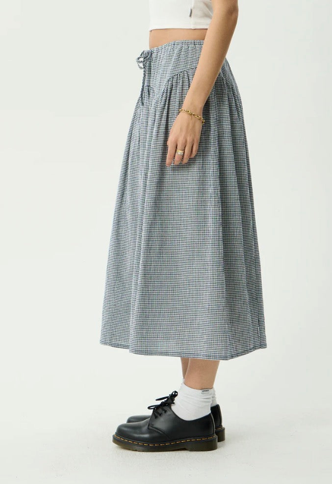Marlow - Midi Skirt - Indy Navy Check