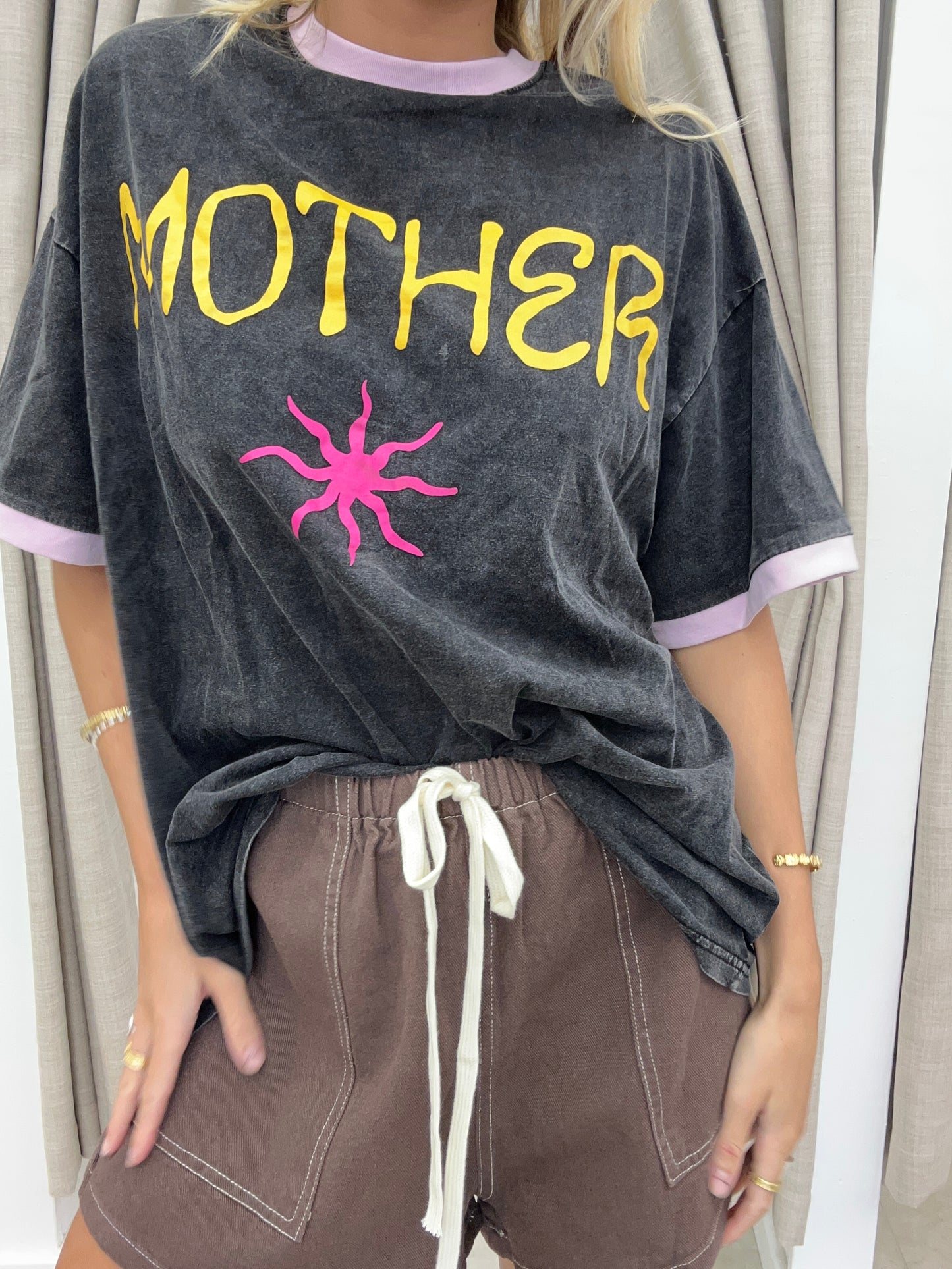 Black Mother Tee Cotton - By Frankie
