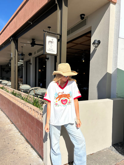 By Frankie White Tiger Eye Tee