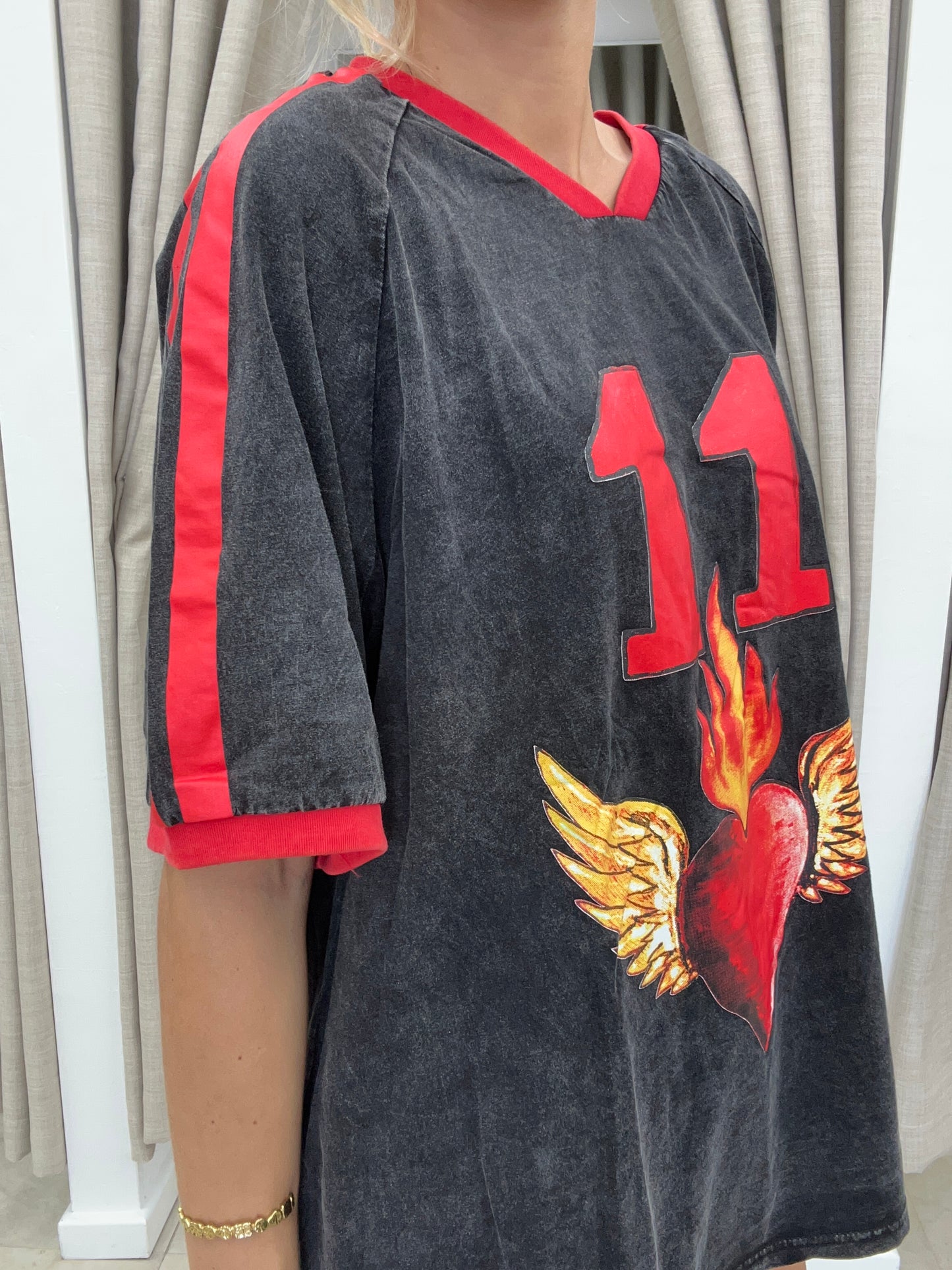 Black 11 Burning Heart Tee - By Frankie