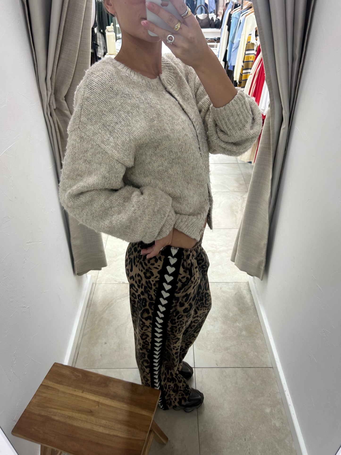 Dark Leopard/Green Heart Racer Pant - By Frankie