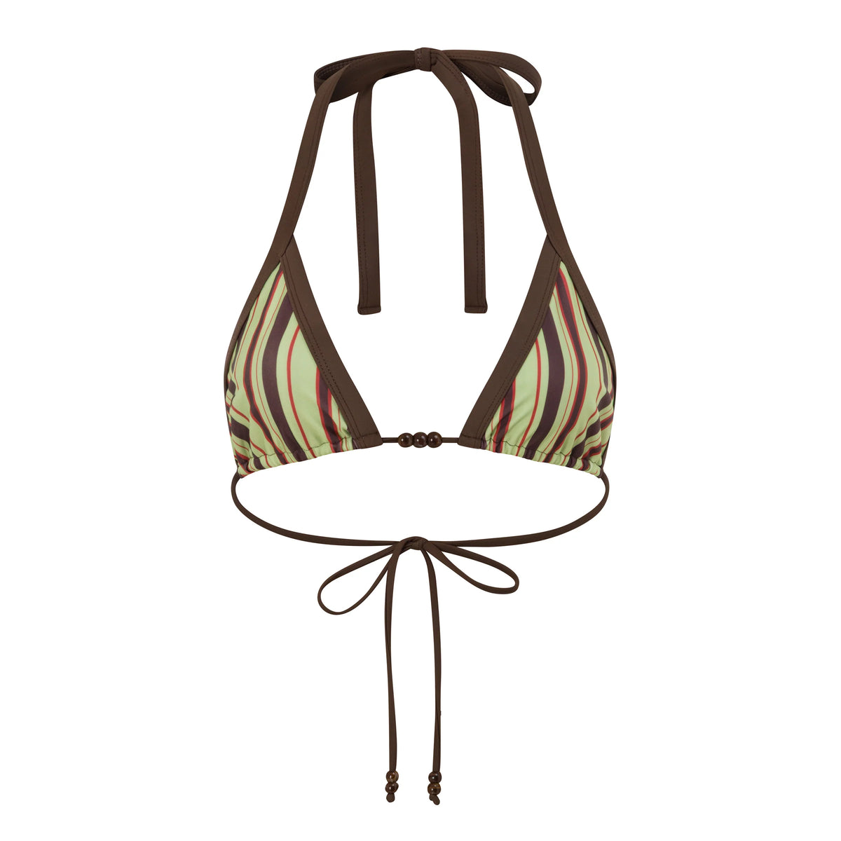 Khami Swim Jayde Triangle Mint Stripe