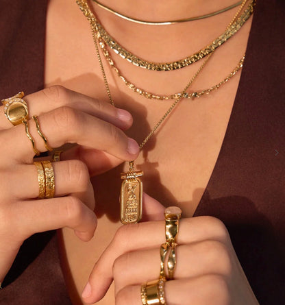 Pharaoh Gold Necklace - Arms of Eve