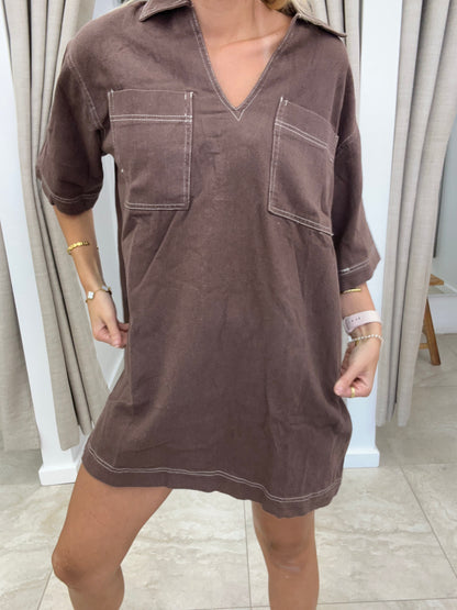 Choc Denim Dress - By Frankie Cotton