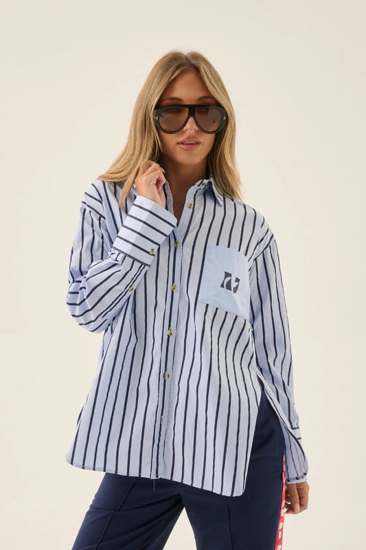 AJJA Crest Palermo Shirt Sea Blue