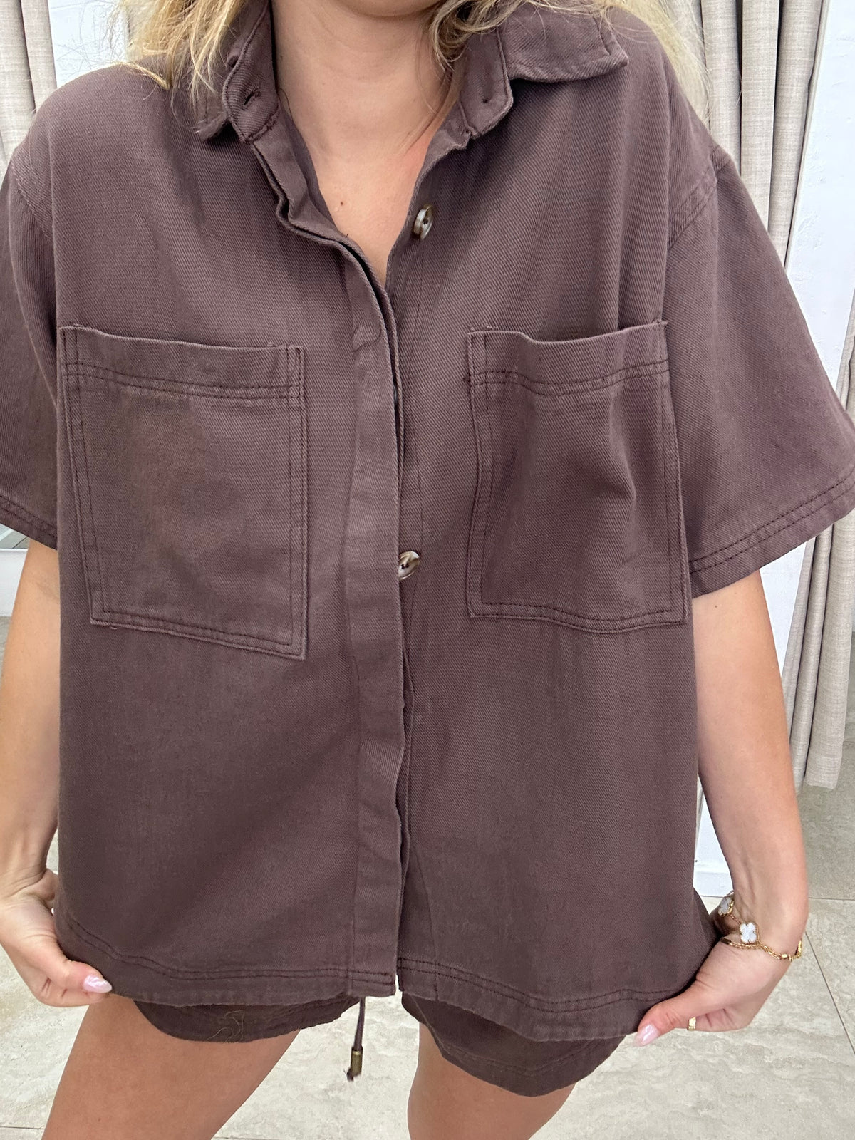 By Frankie Choc Denim Set - Shirt