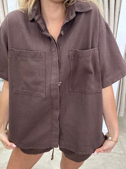 By Frankie Choc Denim Set - Shirt