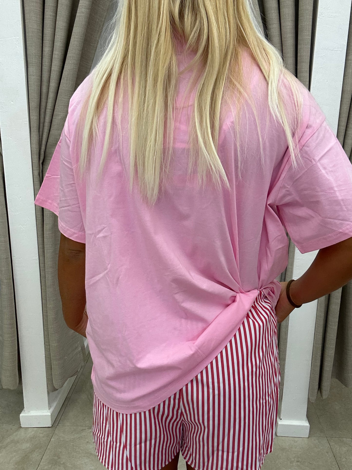 Pink Yeehaw Santa Short Set Cotton - Shorts By Frankie