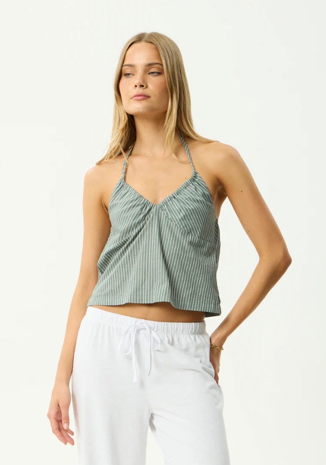 Pinned - Halter Top - Sycamore Stripe