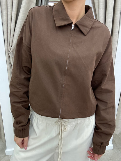 Kendall Choc Bomber Jacket