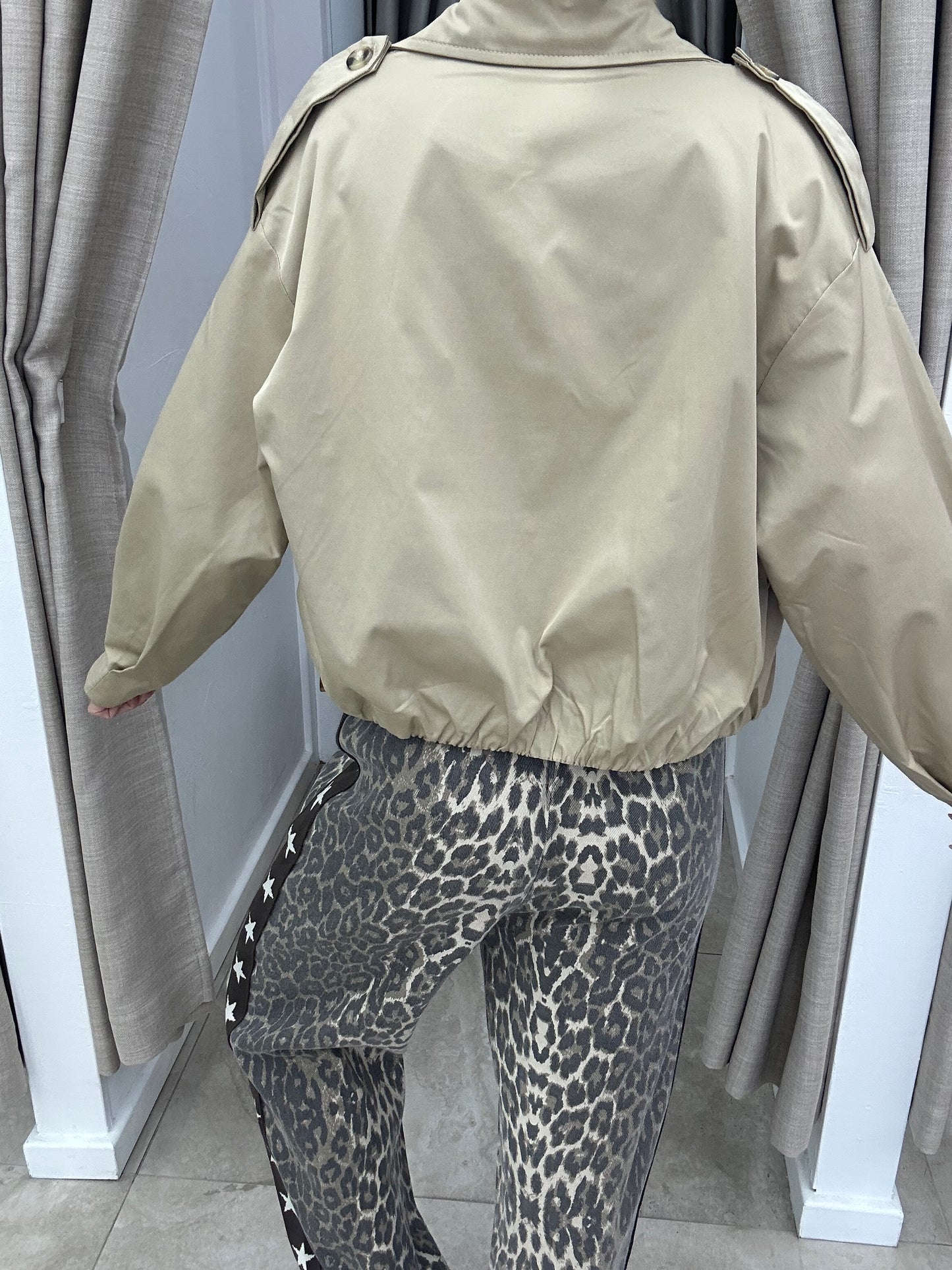 Trench Bomber Jacket Beige - By Frankie