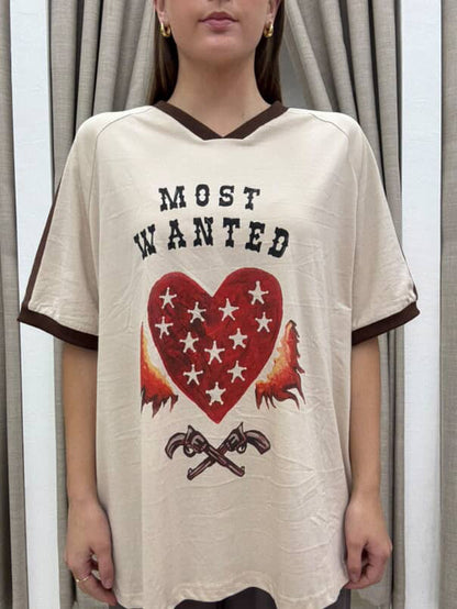 MOST WANTED TEE BEIGE By Frankie
