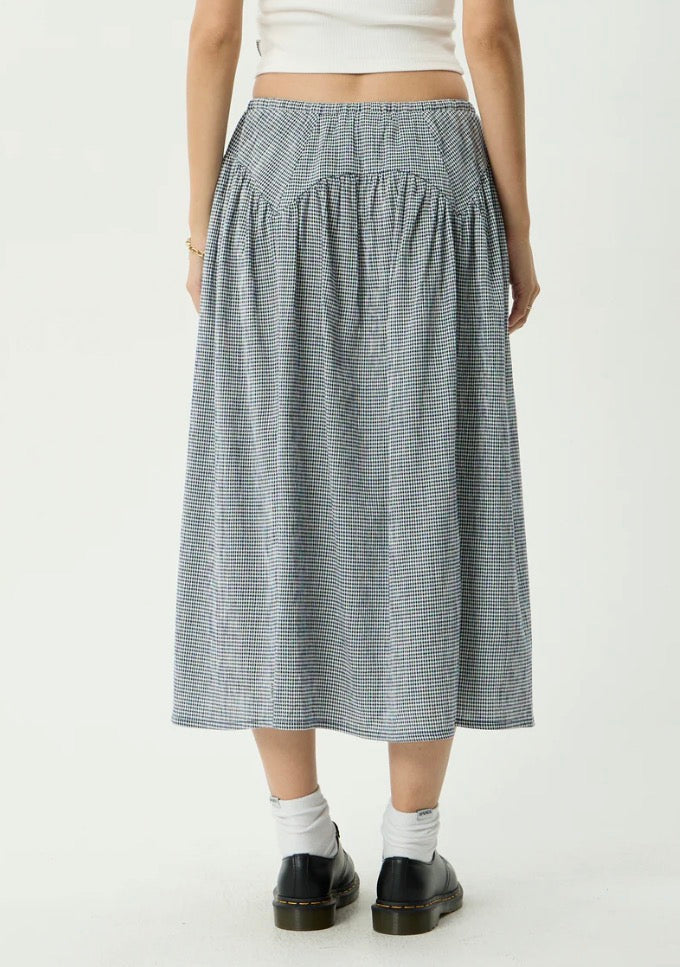 Marlow - Midi Skirt - Indy Navy Check