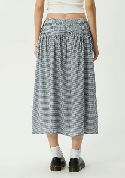 Marlow - Midi Skirt - Indy Navy Check