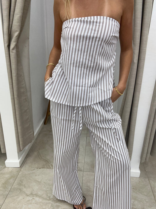 Choc Stripe Set - Pants By Frankie