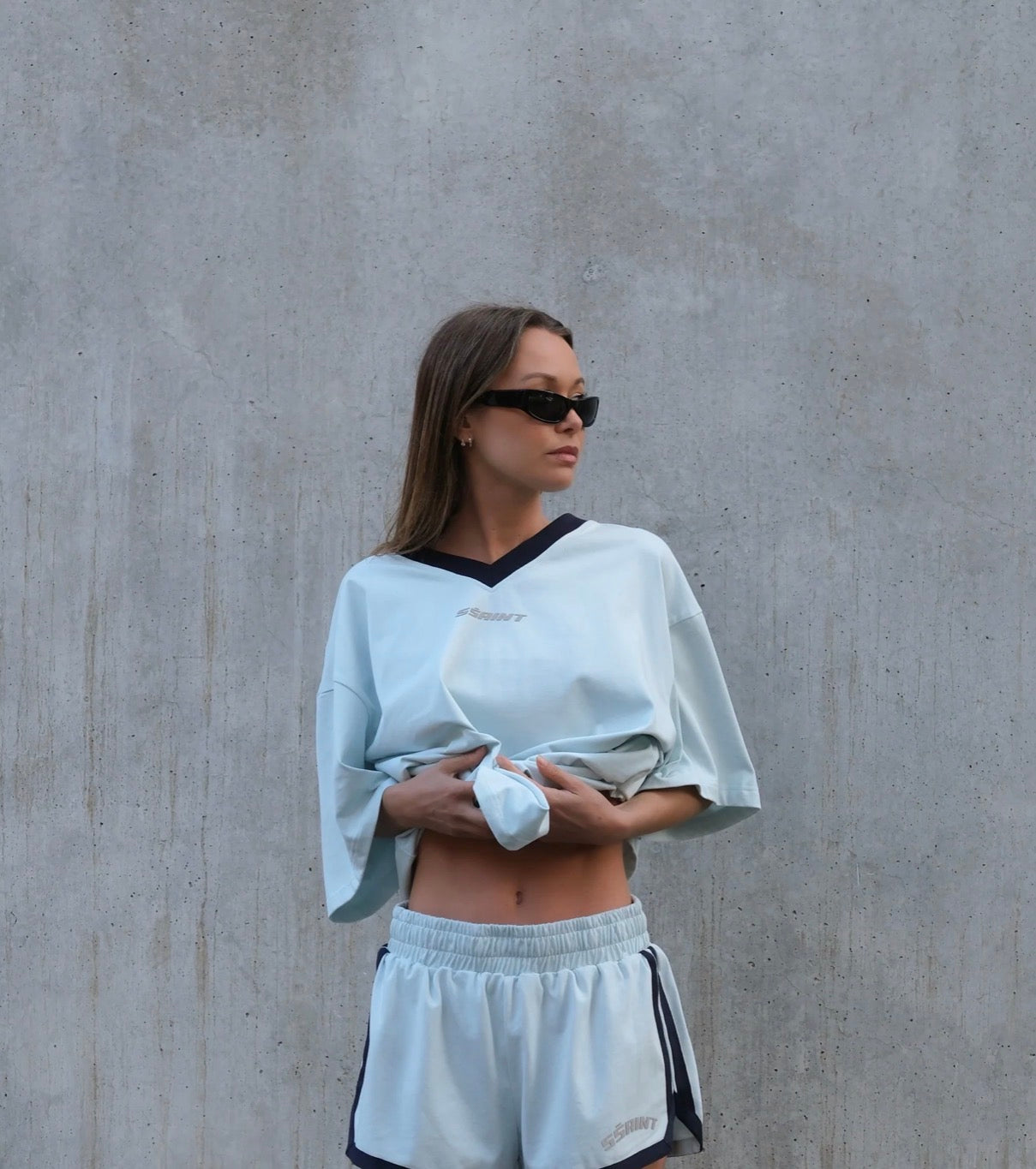 Reflective V-Neck Tee Mint - SSAINT