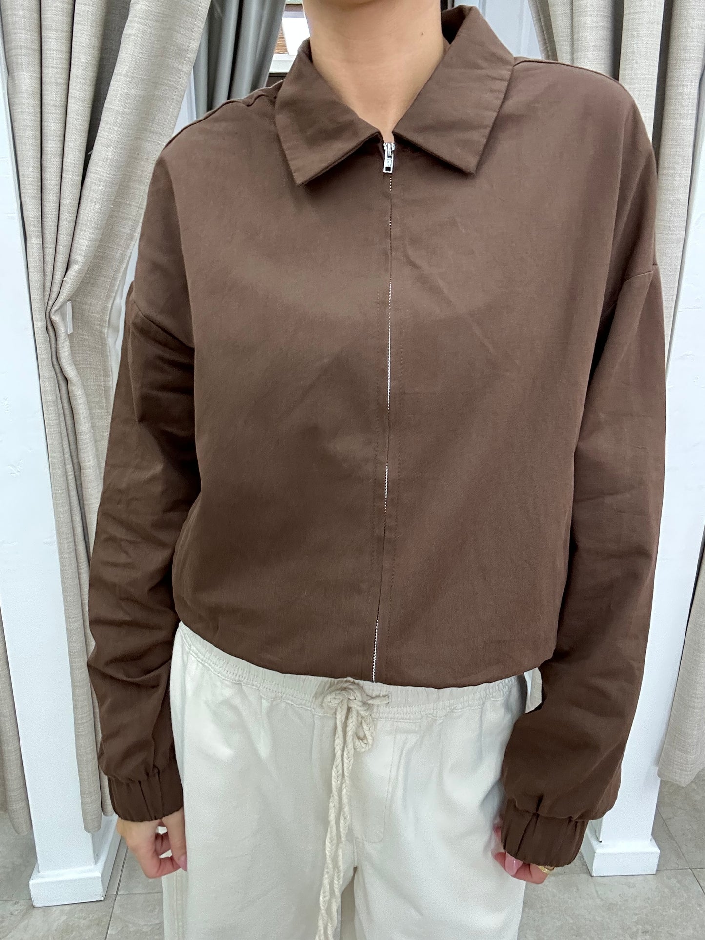 Kendall Choc Bomber Jacket