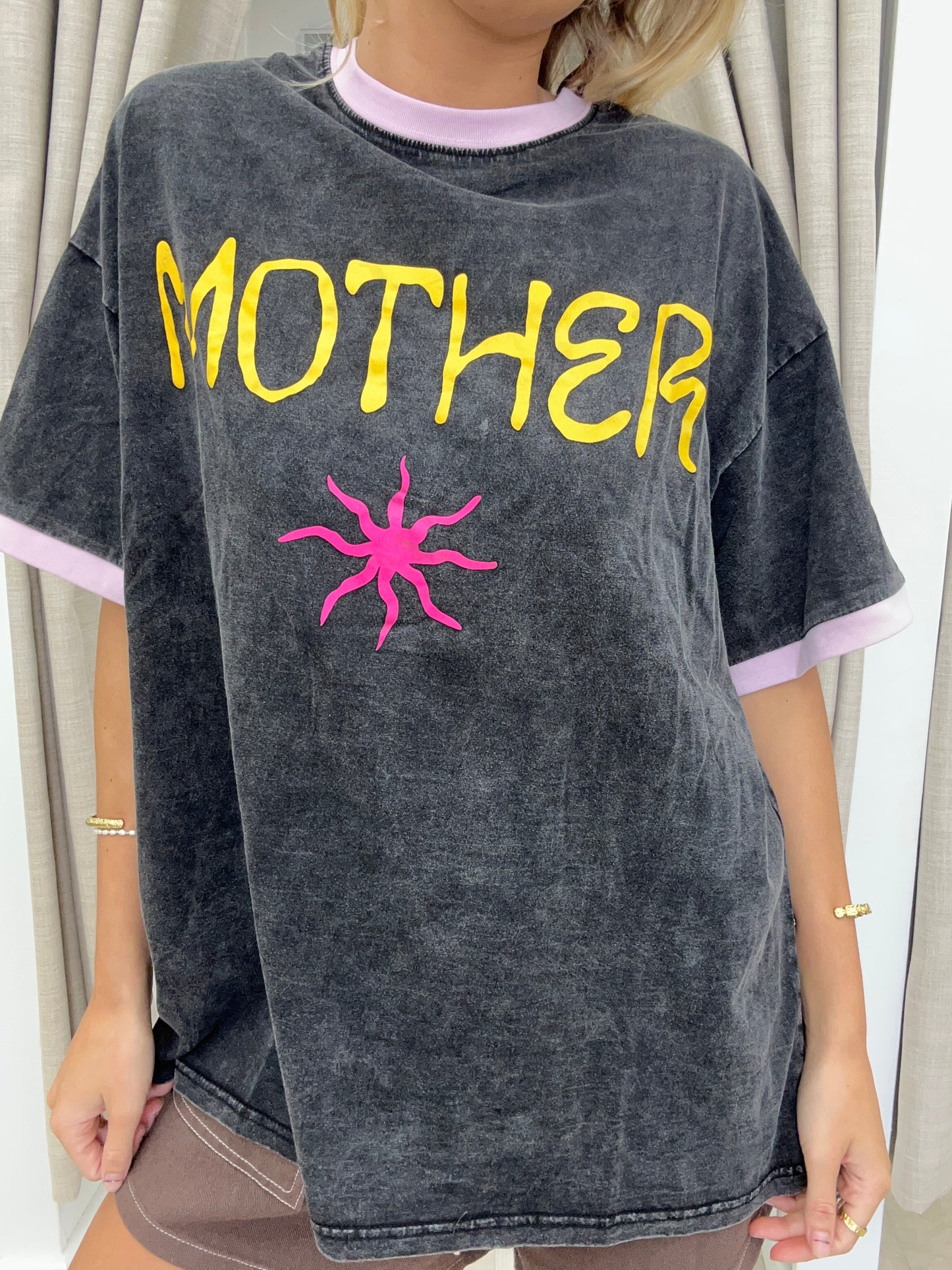 Black Mother Tee Cotton - By Frankie