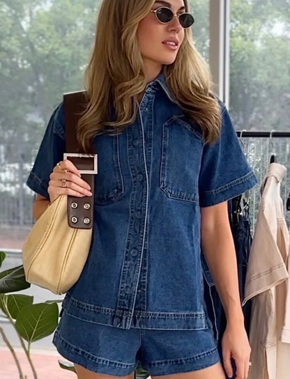 Hunter Shirt - Indigo Denim Two Fold