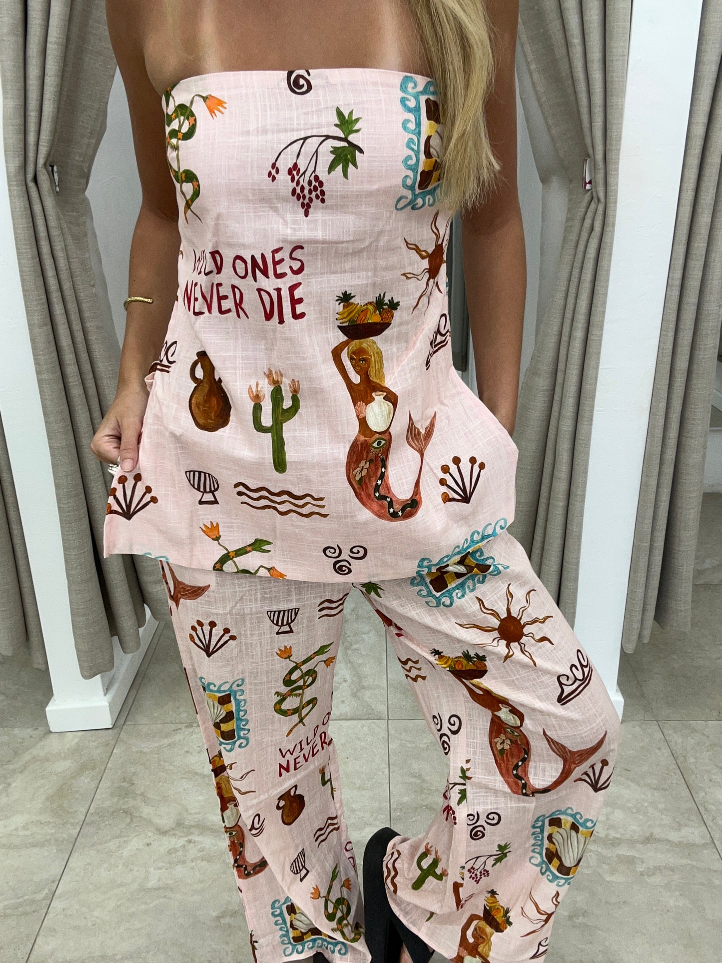 Wild Ones Strapless Pant Set - Pants cotton By Frankie