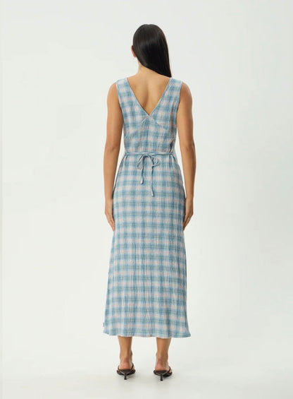 Position - Seersucker Maxi Dress - Lake Check