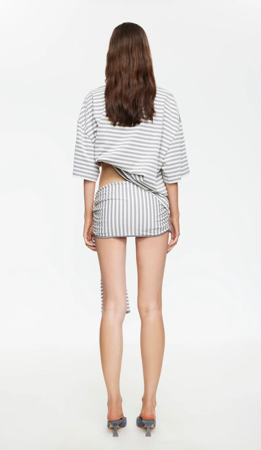 Lioness Bloom Skort - Ash Stripe
