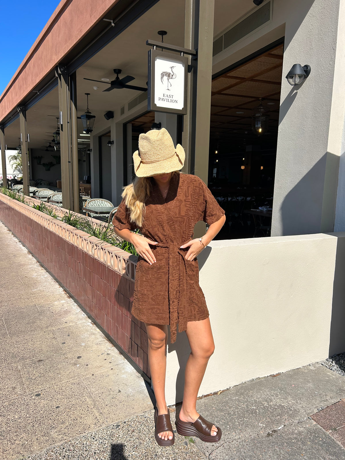 By Frankie Choc Towelling Robe
