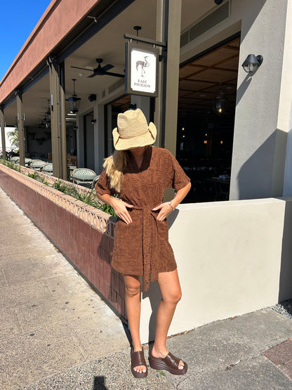 By Frankie Choc Towelling Robe