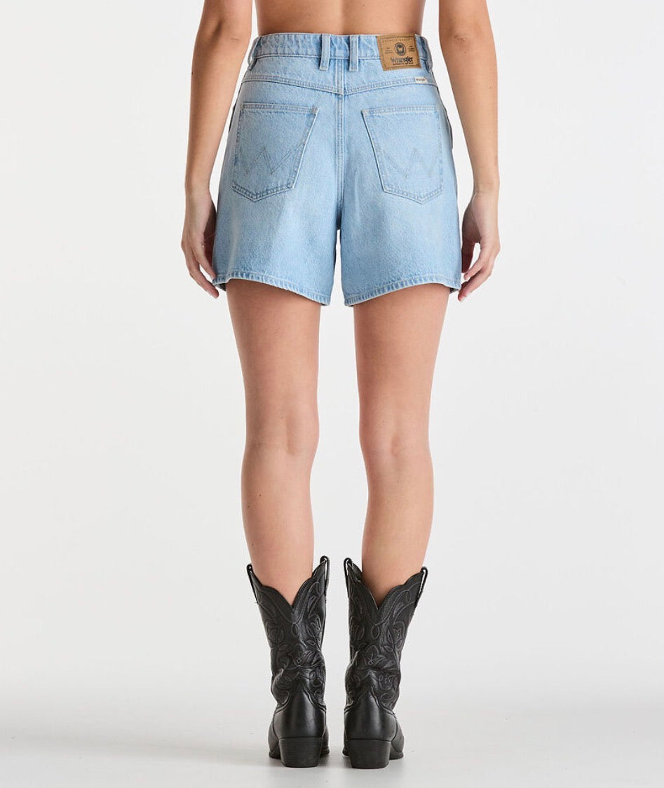 Hi Bells Short High Rise Short - Wrangler Utah Blue
