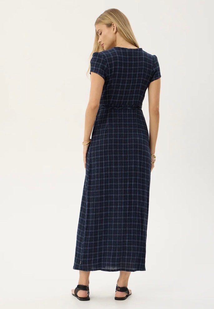 Felicity - Seersucker Maxi Dress - Thea Midnight Check