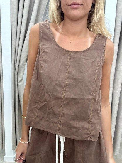 Brown Stitch Set - Top By Frankie