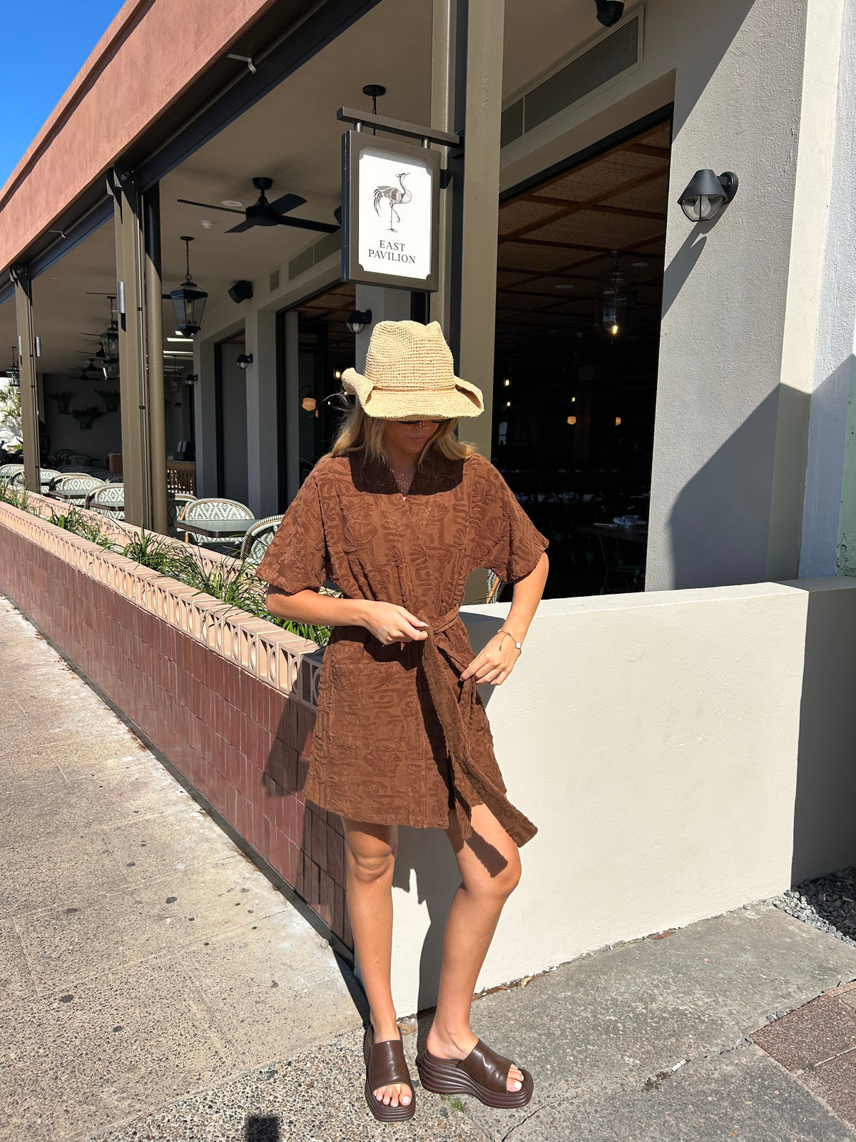 By Frankie Choc Towelling Robe