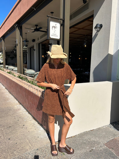 By Frankie Choc Towelling Robe