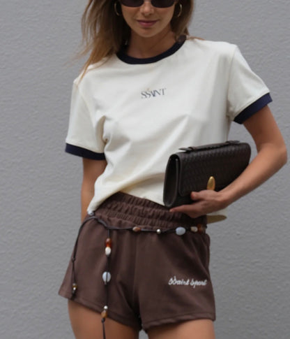 Brown Sport Track Shorts - SSAINT