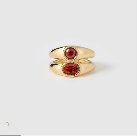 Mali Gold Ring - Ruby Arms of Eve