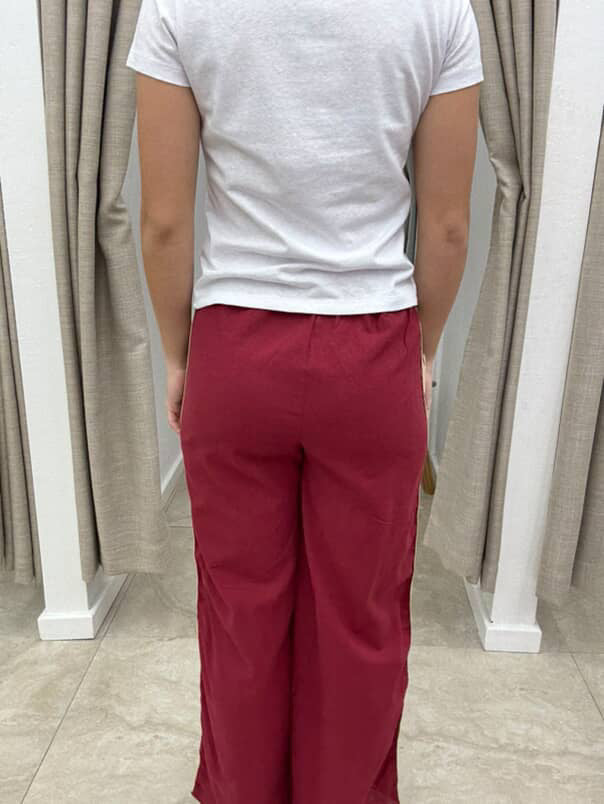 By Frankie Cotton Pant Maroon - Choc Star